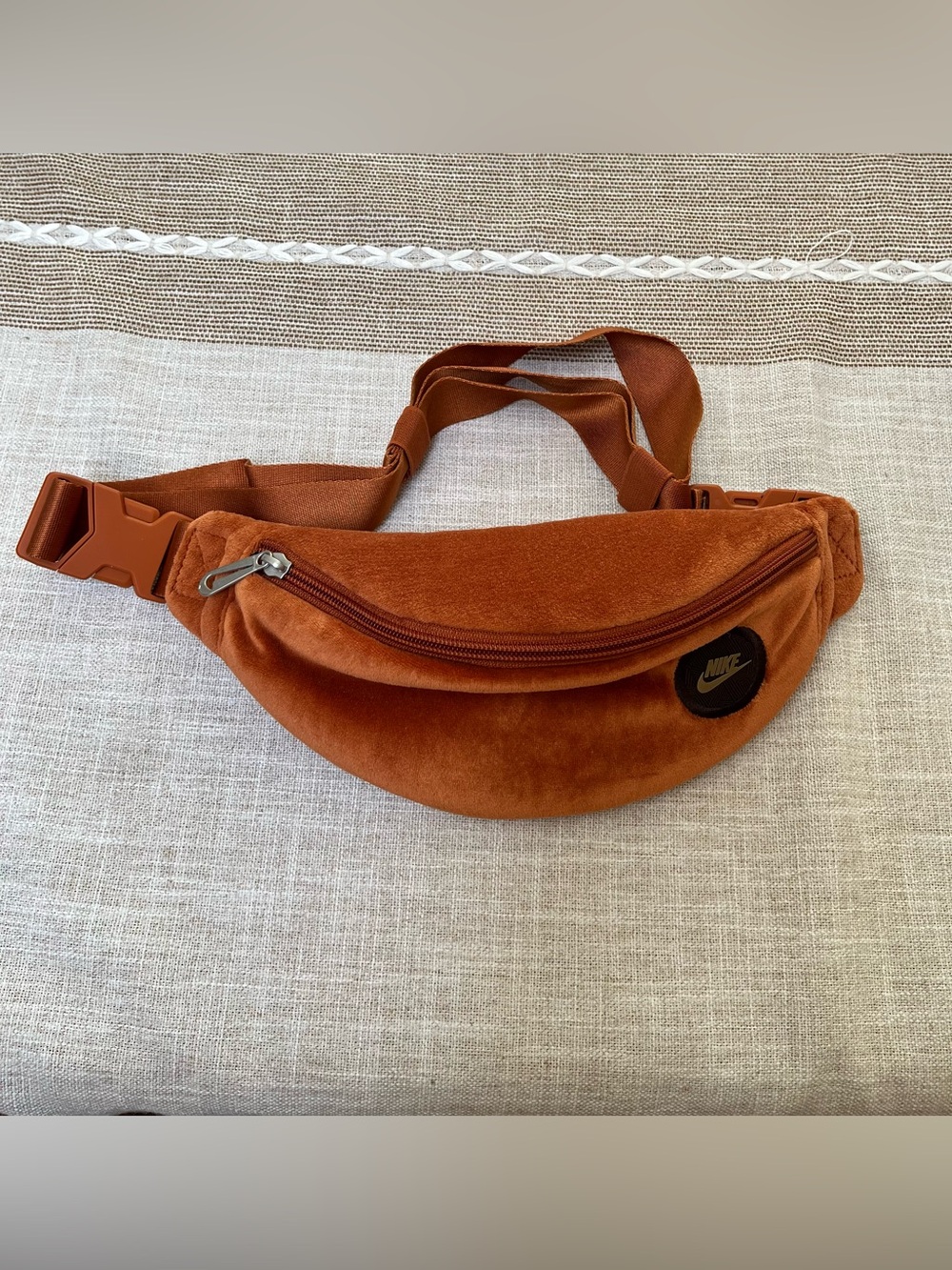 Nike Rust Orange Velour Fanny Pack